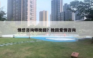 情感咨詢師挽回？挽回愛情咨詢