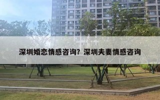 深圳婚戀情感咨詢？深圳夫妻情感咨詢