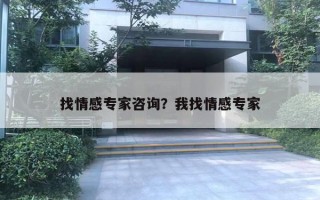 找情感專家咨詢？我找情感專家