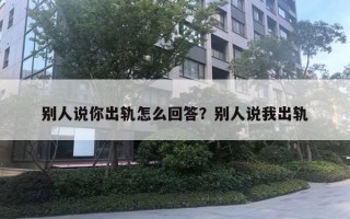 別人說(shuō)你出軌怎么回答？別人說(shuō)我出軌